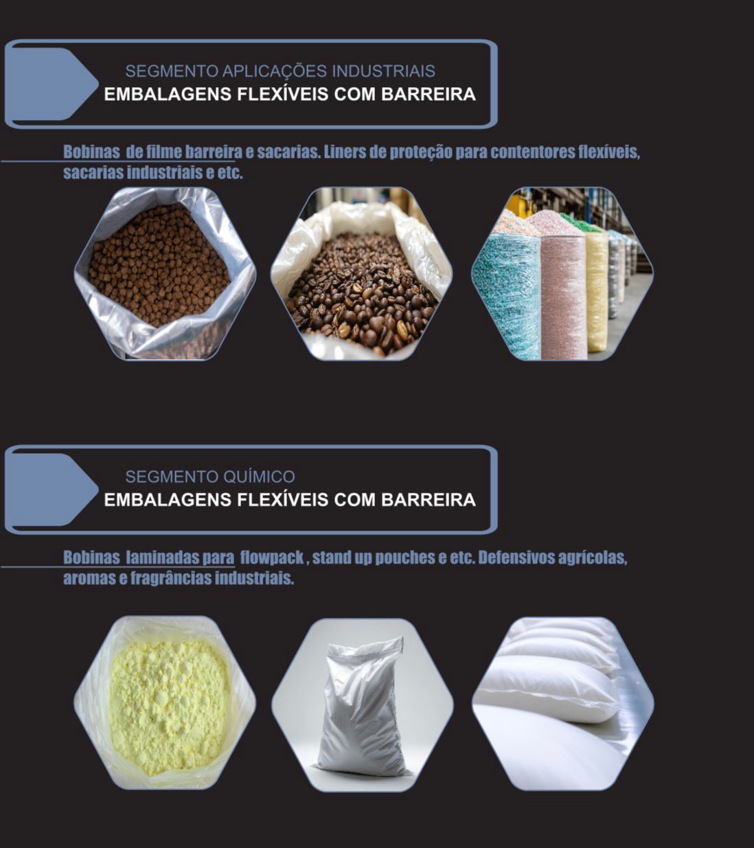 Embalagens flexíveis com barreira